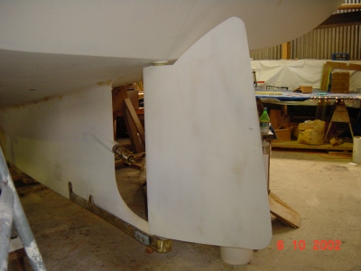 Rudder in place