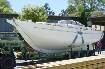 Moving boat from shed
